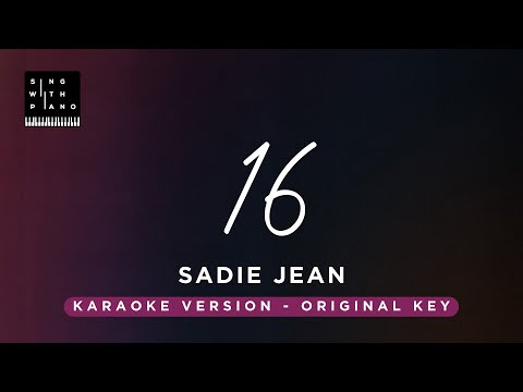 16 – Sadie Jean (Original Key Karaoke) – Piano Instrumental Cover with Lyrics