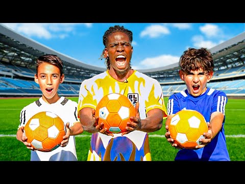 OVERPOWERED CURVEBALL vs KID FOOTBALLERS!
