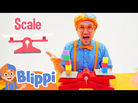 Blippi Learns About Weight - LEarn how to use a Scale! | Blippi | Shows for Kids - Explore With Me!