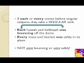 Mastering Subject-Verb Agreement Essentials
