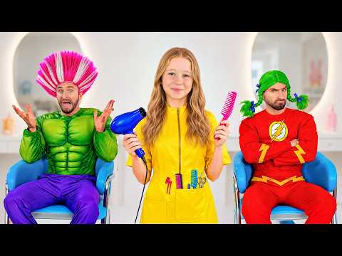 Nastya and Her Friends Make Beautiful Hairdos