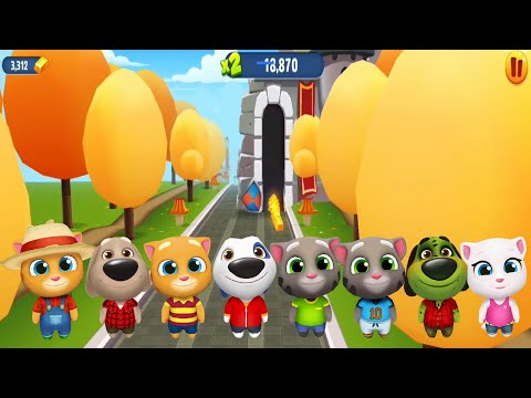 Talking Tom Gold Run New Year 2020 - Unlock All Characters - Famer Ginger & Boss Raccoon