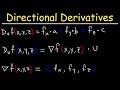 Directional Derivatives and Gradient Vectors