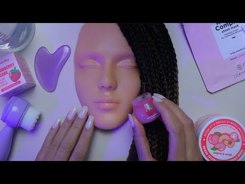 ASMR 🍓 Spa Skincare On Mannequin / Spa Facial Treatment Realistic Skincare Sounds #asmr #skincare