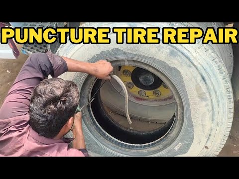 Amazing Technique of Truck Tyre Puncture Repair | Truck Tire Rescue on Road