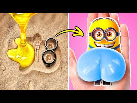 Ideas de Regalos de Minions ASMR 🎁 *Fidgets DIY y Juego de Pistas con Mi Villano Favorito 4*