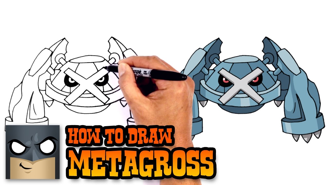 How to Draw Pokemon - Metagross - Step by Step