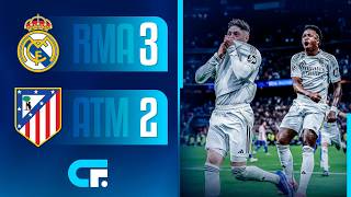 ✅ REAL MADRID VENCIÓ 3-2 al ATLÉTICO de MADRID en el DERBI y sigue en la PELEA de la LIGA de ESPAÑA