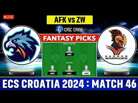 🔴Live ECS T10: AFK vs ZW Dream11 Team I Zagreb Warriors vs Afyonkarahisar SHS I GL & SL Teams🔥