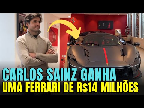 CARLOS SAINZ RECEBE UMA FERRARI ESPECIAL DE DESPEDIDA QUE CUSTA 14 MILHOES | FORMULA 1