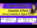 Doppler Effect and Simultaneous Equations