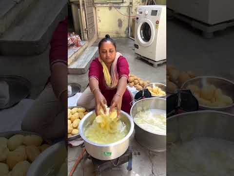 🥔உருளைக்கிழங்கு வச்சு இப்படி சிப்ஸ் செஞ்சு சாப்ட்ருக்கிகளா⁉️😱 #potatosnacks #making #shorts