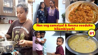 🌸Non veg samaiyal & Amma veeduku kilambiyachi🤗trying new dish for my family#food #lifestyle #vlog g