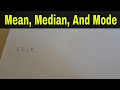 Statistics: Mean, Median, Mode Concepts