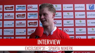 Screenshot van video Stan ter Haar: "Ik weet dat die kans altijd komt" | Excelsior'31 - Sparta Nijkerk