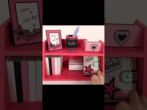 DIY Barbie Bookshelf with Cardboard
