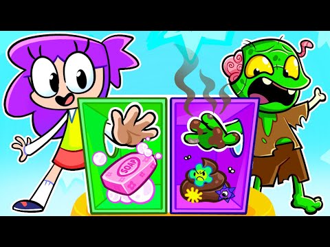Zombies Are Coming?! 🧟‍♂️😱 Wash Your Hands Fast! 🧼 | Viv and Denny Stories Kids Cartoon