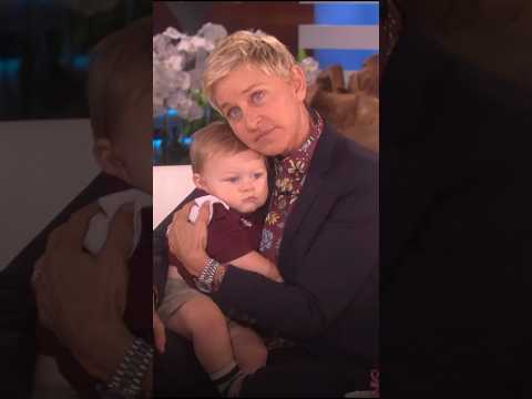 Ellen hugs a baby and asks for one! 😯🥲 #podcast #shorts #ellen