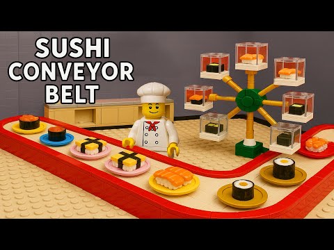 Mini Sushi Restaurant Built from LEGO – LEGO Sushi Conveyor Belt