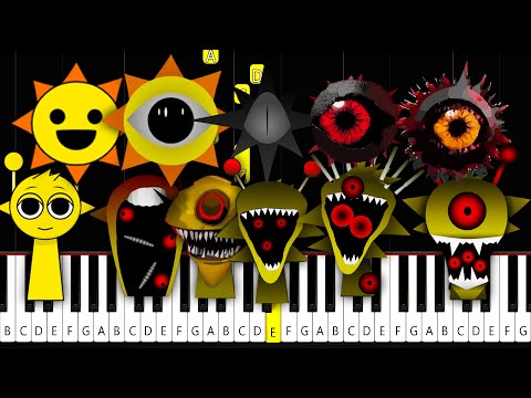 Simon and Mr. Sun in 10 PHASES (Incredibox SPRUNKI) - Piano Tutorial