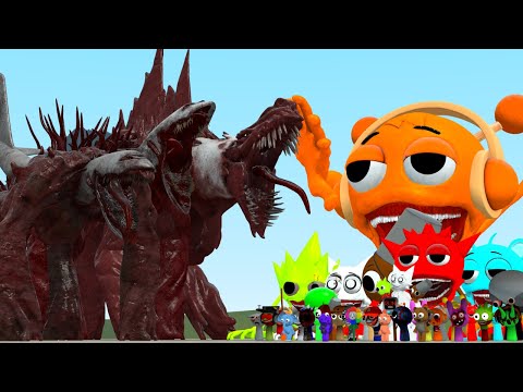 ALL INFECTED SKY MONSTERS VS ALL SPRUNKI FAMILY In Garry's Mod