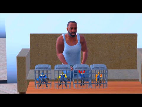 Tiny Colourful Thanos Vs Franklin in Indian Bike Driving 3D