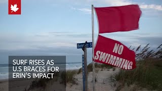 Surf rises as North Carolina braces for Storm Erin's impact