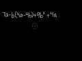 Algebraic Expressions and Operations