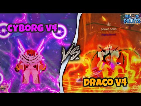 Cyborg V4 Vs Draco V4 In Blox Fruits Update 24