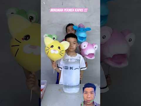PERMEN KAPAS DI CELUP KE AIR‼️ #funny #cottoncandy #candying #toys #colorfullcandy #candied #cute