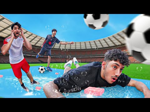 ‏تحدي ملعب الصابون 🧼⚽️ ! الجائزة 1000$ منو فاز؟