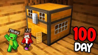 Mikey and JJ Survive 100 Days inside Chest in Minecraft (Maizen)