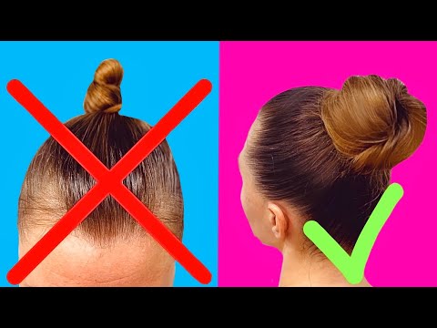 My Super easy🔥 Messy Bun 🔥for medium hair😈 Moño alto simple.