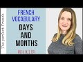 French Days and Months Overview