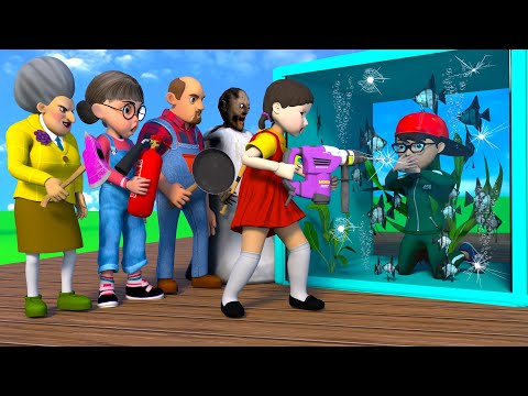 Scary Teacher 3D vs Squid Game 2 Help Nick escape  from Magic Pool 5 Time Challenge