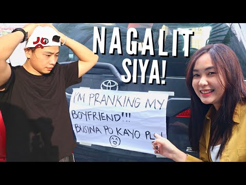 CAR HORN PRANK!!! (MUNTIK NG MAKIPAG AWAY SI AGA!)