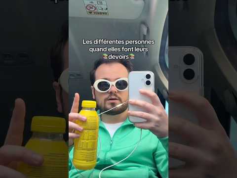 Les différentes personnes quand elles font leurs devoirs