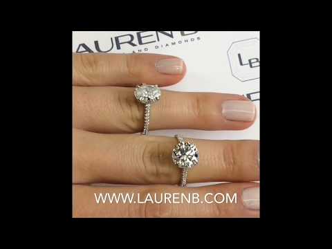 Oval vs Round Diamond Cathedral Engagement Ring