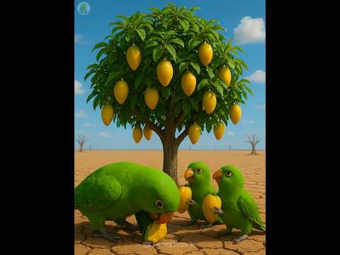 Parrots Eating mangos 😱#parrot #ai