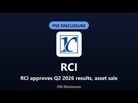 RCI: RCI approves Q2 2026 results, asset sale #Shorts