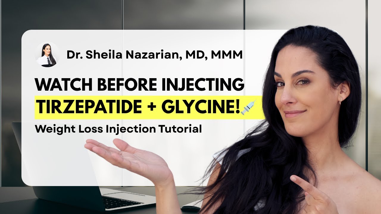 Woman explaining weight loss injections concept.