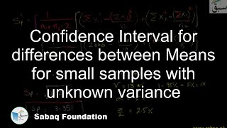 Confidence Interval for differences between Means for small samples with unknown