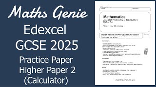 Edexcel GCSE 2025 Higher Paper 2 Practice Paper