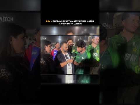 Pak Fans Reaction After Final Match ❤... #shorts #cricket