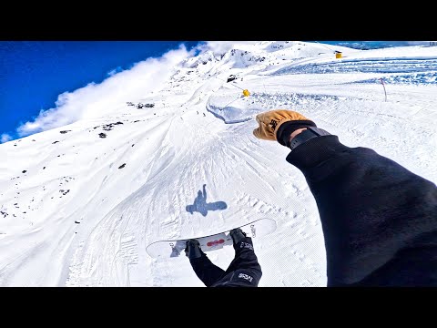 POV: Snowboarding fast and riding park 🔥