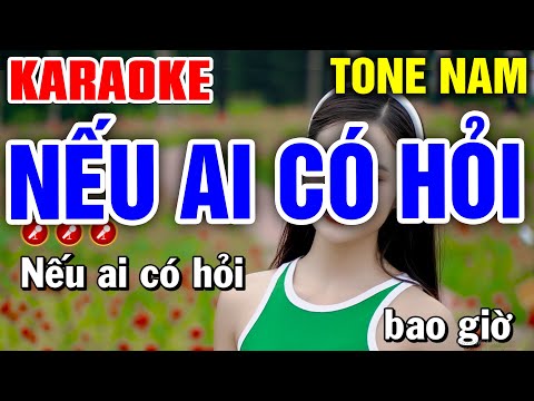 NẾU AI CÓ HỎI Liên Khúc Karaoke Tone Nam ( CỰC HAY )  | Bến Tình Karaoke