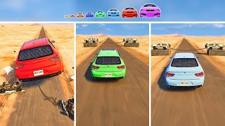 Big And Small Cars vs Chained Cars – BeamNG.Drive