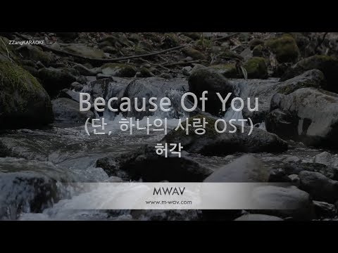 [짱가라오케/노래방] 허각(Huh Gak)-Because of You (단, 하나의 사랑 OST) [ZZang KARAOKE]