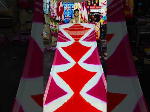 tie dye linen saree ๐ฅฐ #linensarees #viralshorts