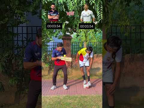 Virat Bat Balance 🏏 vs Ronaldo Football Balance⚽ Who’s got the stronger control?#football #ronaldo